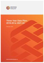 Three year Data Plan 2019-20 to 2021-22 cover